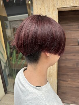 トリック(Trick) ショート/前下り/マッシュ/ディープレッド