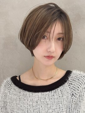 ロンドエニカ 大宮(Lond enika) 黒髪ボブルフネビージュ小顔ワンレンスペインカール