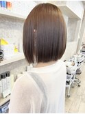 福山市Caary髪質改善ストレート前下がりボブ簡単スタイリング