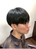 ツーブロックマッシュ/刈上げ/ニュアンスパーマ/アップバング◎