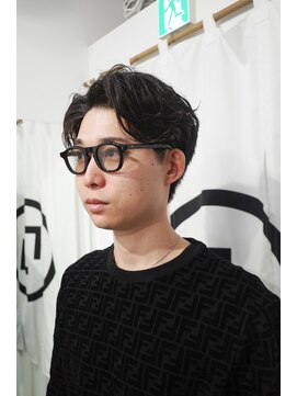 ワク(WAKU) 【WAKU】メンズ/ニュアンスパーマ/センターパート