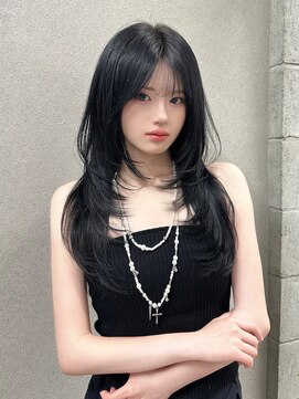 シーク 天神(SEEK) 松尾菫菜/レイヤーカット/ブルーブラック/韓国ヘア