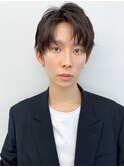 ビジネス◎秋カラー×韓国風センターパートで清潔感UP