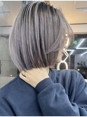 ミディアムヘア/暗めカラー/グランマッシュ/銀座駅
