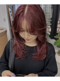 wine red/layer cut