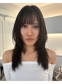 ハッシュカットレイヤーカットY2K平成カット小顔ヘア梅田