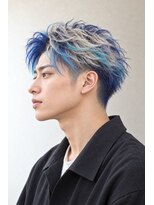 アーダーヘアサロン 武生店(ADER HAIR SALON)&nbsp;メンズツーブロックショート×ブルーブリーチ