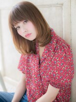 ブルー(BLUE)&nbsp;*CUORE水戸*透け感艶カラーオレンジブラウンレイヤーミディアムb