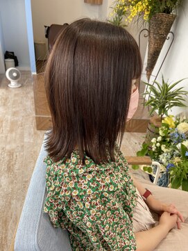 ココピコ(COCOPICO) 髪質改善カラー、外ハネワンレングス