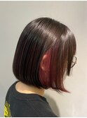 インナーカラー×ボブ