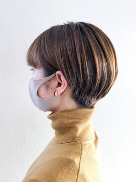 アイティーバイアルバム 八王子店(IT by ALBUM) 刈り上げショート_ミニウルフテラコッタくすみブルー_ba321302