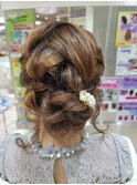 ロープ編みシニヨン
