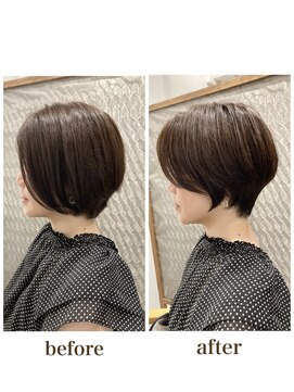 レリーキルト 岡本(RelyQuilt) お客様before&after4/髪質改善/ショート/ボブ【岡本/芦屋/三宮】