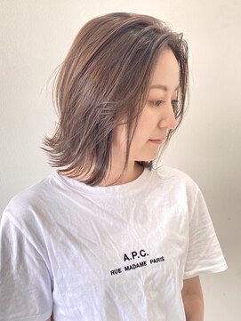 フォーク FOLK 【FOLK】透明感アッシュベージュ☆似合わせ外ハネボブ♪