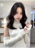 小顔に見えるくびれヘア レイヤーカット 透明感カラー KAKO