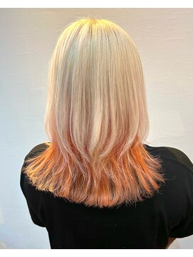 ヘアーデザイン アズール(Hair Design Azur) 【Azur】White blonde × orange