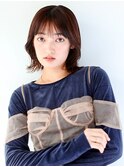 <丸山日向>大人かわいい外ハネボブ/透け感◎暗髪透明感カラー