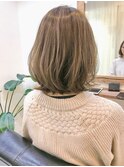 【レイヤーボブ×アッシュベージュ】20代30代40代
