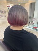 ボブ×ハイトーンカラー×デザインカラー×グラデーションカラー