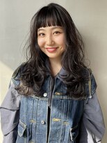 リンネテラス(Lin'ne terrace)&nbsp;たっぷりレイヤーロング×ぷつんとオン眉バング＊/ぱっつん前髪