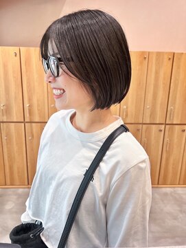 ガーデンヨコハマエスト(GARDEN YOKOHAMA est) 前髪　こなれミディ　イメチェン　ボブ　外ハネ　ベージュ