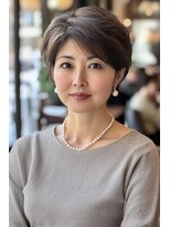 アヴァンス プロデュース バイ エガオ 大阪梅田店(AVANCE. PRODUCED by EGAO)&nbsp;マッシュショート+白髪ぼかしカラー【梅田白髪染め】AVANCEEGAO