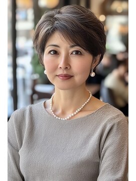 アヴァンス プロデュース バイ エガオ 大阪梅田店(AVANCE. PRODUCED by EGAO) マッシュショート+白髪ぼかしカラー【梅田白髪染め】AVANCEEGAO