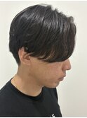 メンズマッシュセンターパートスパイラルパーマニュアンスパーマ