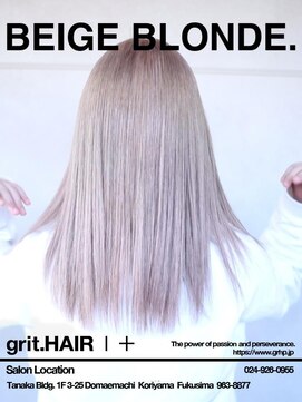 グリット ヘアープラス(grit.HAIR|+) 【grit.】BEIGE BLONDE.