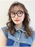 オリーブベージュショートミニボブグレージュブリーチレイヤー