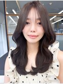 20代30代◎韓国くびれミディアム暗めカラー艶髪