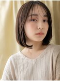 オリーブグレーベージュ小顔ワンカールボブディY戸頭20代30代