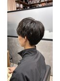 ”men's cut” 　パーマを活かして　刈り上げないマッシュ