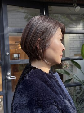 エヌヨンブンノイチ 茅ヶ崎(n1/4) 30代40代50代くびれショートボブ似合わせ小顔カット前髪あり白髪