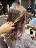 冬カラー◎ミルクティーベージュ×インナーカラー20代