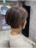 20代30代40代50代大人ひし形ショートボブ/前下りショートボブ