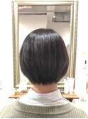 40代50代60代/ショートボブ/大人ショート/黒髪ストレート
