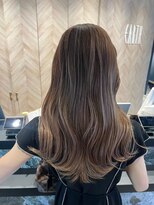 アース 郡山コスモス通り店(HAIR&MAKE EARTH)&nbsp;ナチュラルブラウン×くびれレイヤーロング