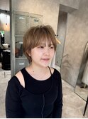 ミルクティーベージュ/ハンサムショート/ミルクグレージュ