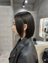 ピークス 渋谷店(Peaks) アッシュブラウン/ミディアムレイヤー/韓国巻き/顔周りカット