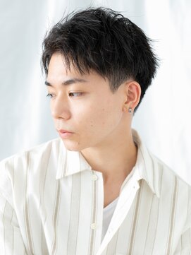 トニーアンドガイ メン 与野駅前店(TONI&GUY MEN) 20代30代アップバングアッシュブラックフェードスタイルd与野