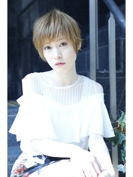 ヌーム 塚本店(NOOM) セシルカット&ハイライト 大人かわいいショート【塚本】