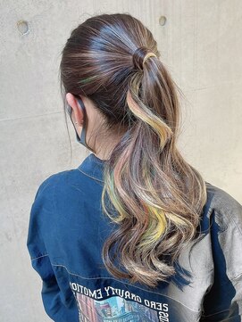 ディア(.eer) 校則、仕事OK♪】くくって隠せるインナーカラー☆夏カラフル☆