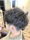 メンズツイストパーマスパイラルパーマフェード[船橋]