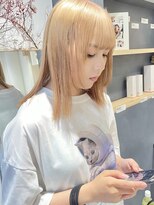 ラミエバイメルト 下北沢(lamie by melt)&nbsp;毛利/ミディアム 顔まわり ブロンド ベージュ 透け感 夏