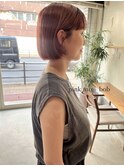 ミニボブ/ハイトーンカラー/ピンクカラー/20代/30代/40代