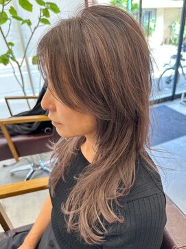 オンカラー(ON.COLOR) 30代～50代大人グラデーショングレージュロング