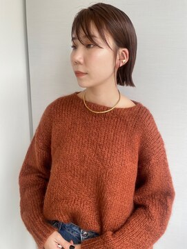 ガリカ 博多(Gallica) 【石河安奈】こっくりカラーオレンジブラウンx耳かけショート