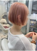 ショートボブ × ペールピンク 【横須賀中央 Really】