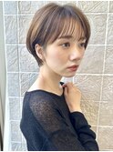 大人ショートヘア/ショートボブ/シースルーバング/30代40代50代